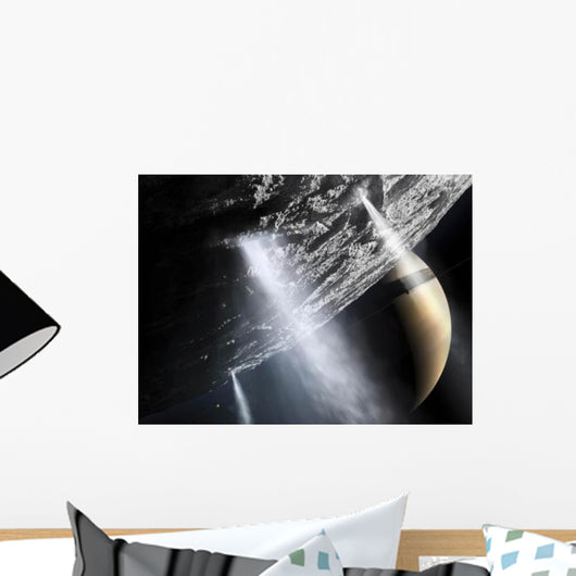 Geysers Enceladus Showing Cryovolcanism Wall Decal