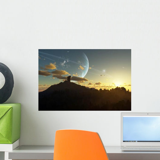 Sunset Forested Moon Which Wall Decal