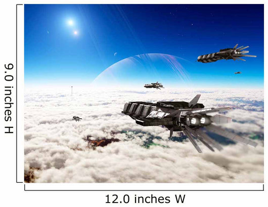 Five Medium Freighters Decelerate Wall Decal