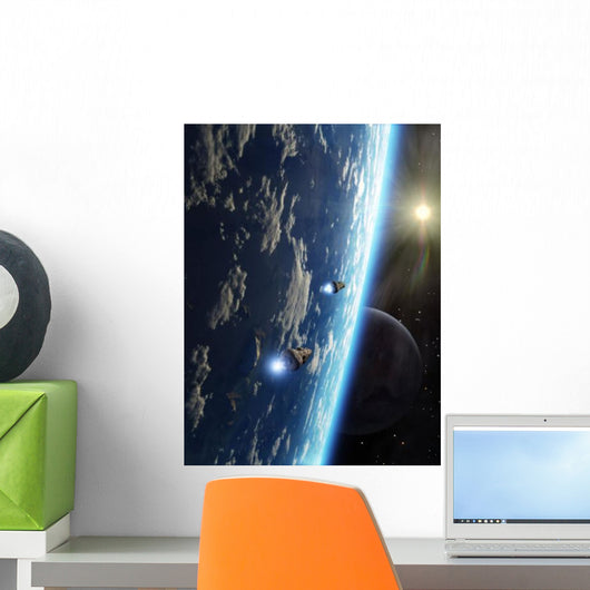 Two Survey Craft Orbit Wall Decal