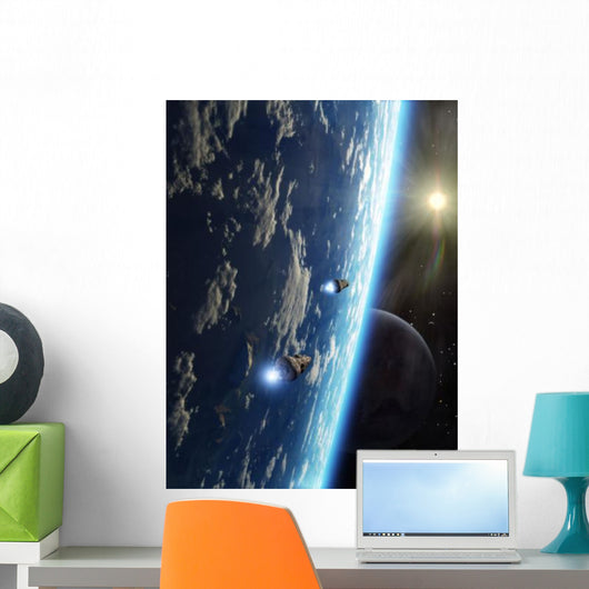Two Survey Craft Orbit Wall Decal