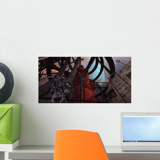 Pilot Looks up His Wall Decal