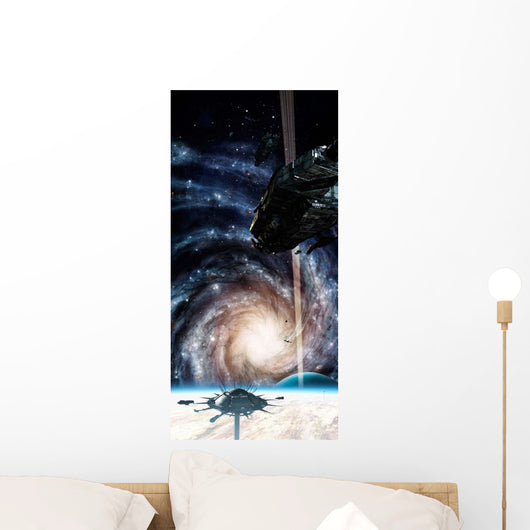 Spacecraft Arrives Docking Station Wall Decal