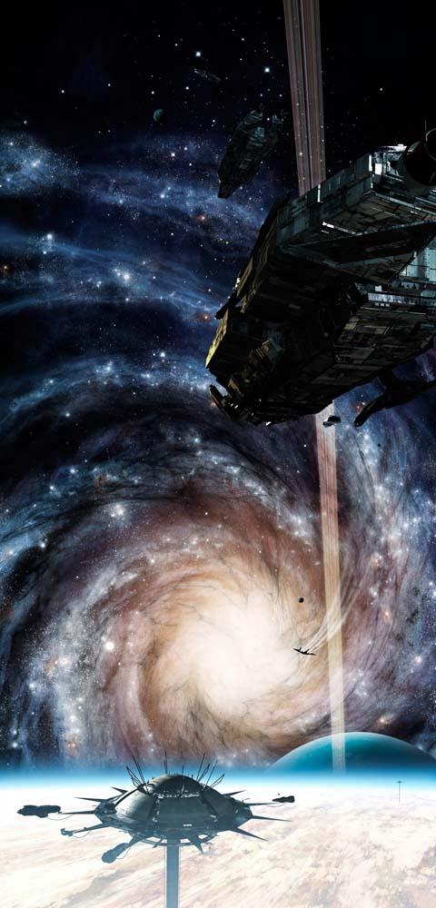 Spacecraft Arrives Docking Station Wall Decal