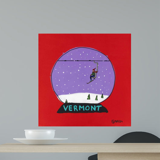 Vermont Snow Globe Wall Mural