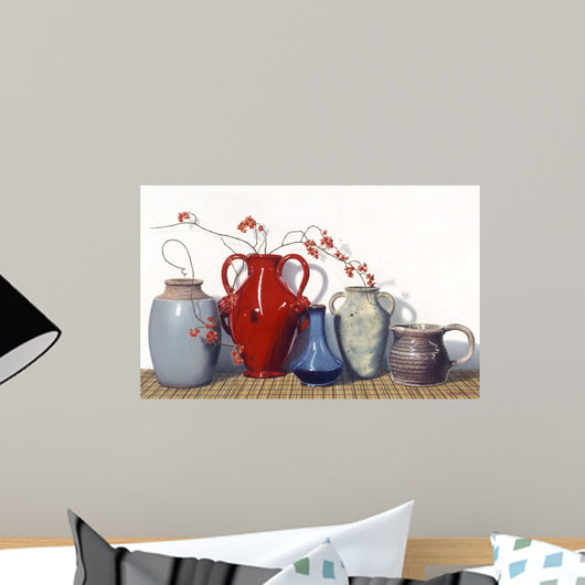 Vases And Vines Wall Mural