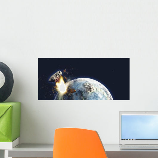 Apocalyptic Illustration Earth Exploding Wall Decal