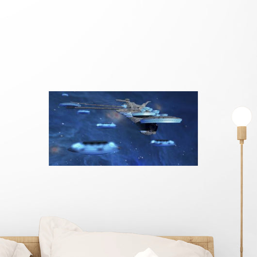 Flying Saucers Come Back Wall Decal
