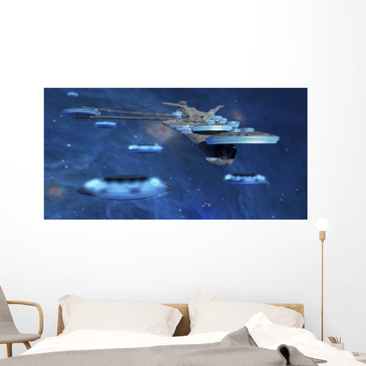 Flying Saucers Come Back Wall Decal