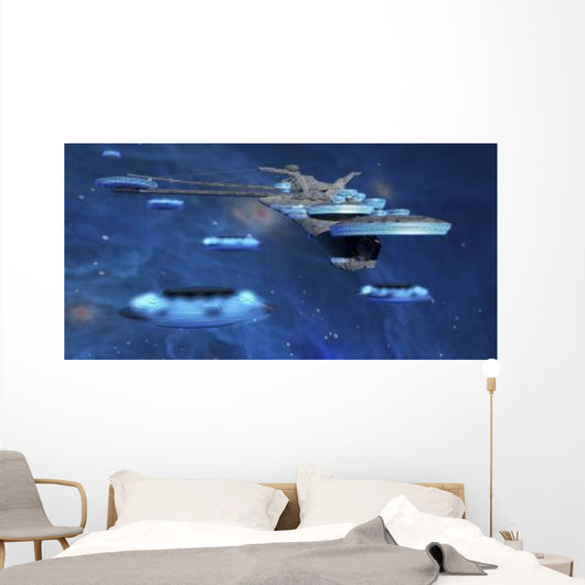Flying Saucers Come Back Wall Decal