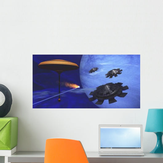 Meteor Flies past Space Wall Decal
