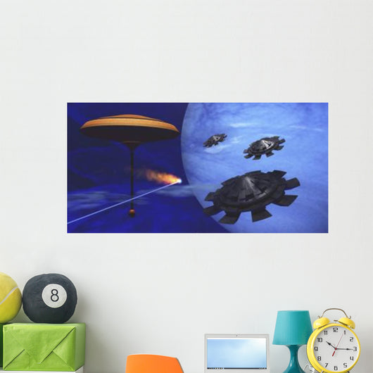 Meteor Flies past Space Wall Decal