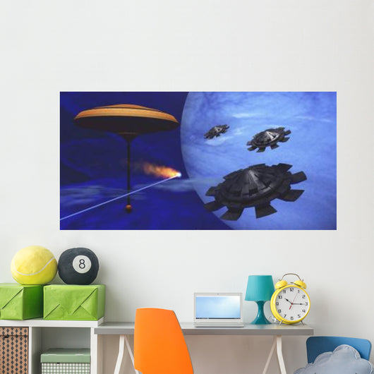 Meteor Flies past Space Wall Decal