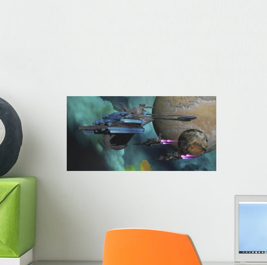 Spacecraft Return to Spaceport Wall Decal