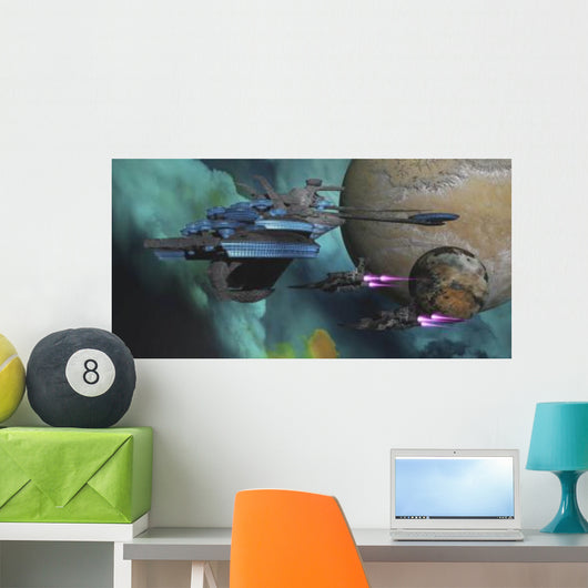 Spacecraft Return to Spaceport Wall Decal