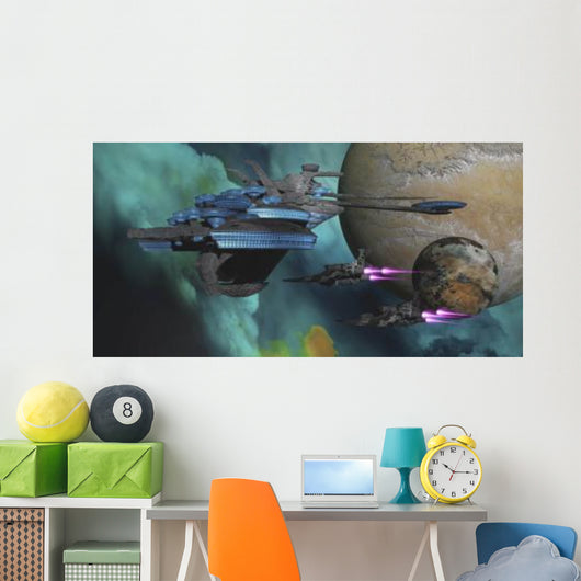 Spacecraft Return to Spaceport Wall Decal