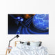 Spacecraft Flies near Ice Wall Decal