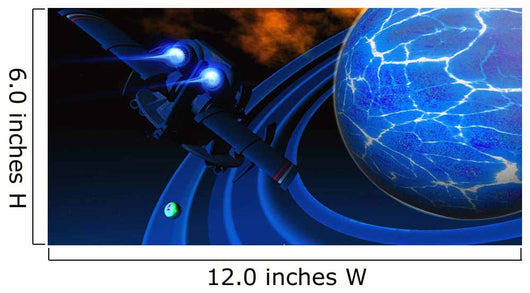 Spacecraft Flies near Ice Wall Decal