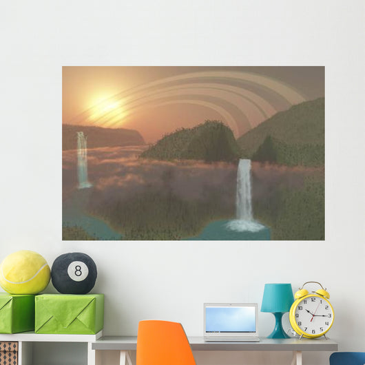 Lush Tropical Jungle River Wall Decal