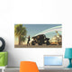 Female Soldier Draws Her Wall Decal