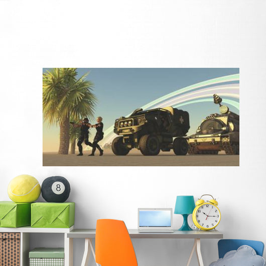 Two Special Forces Personnel Wall Decal