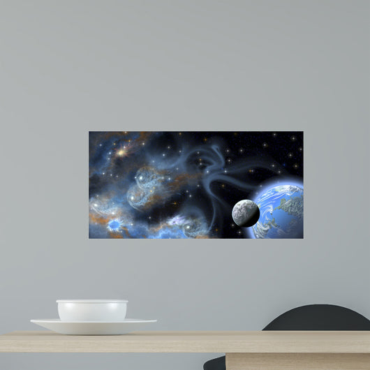 Earth-like Planet and Its Wall Decal