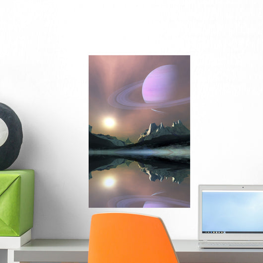 Planet Saturn Lights up Wall Decal