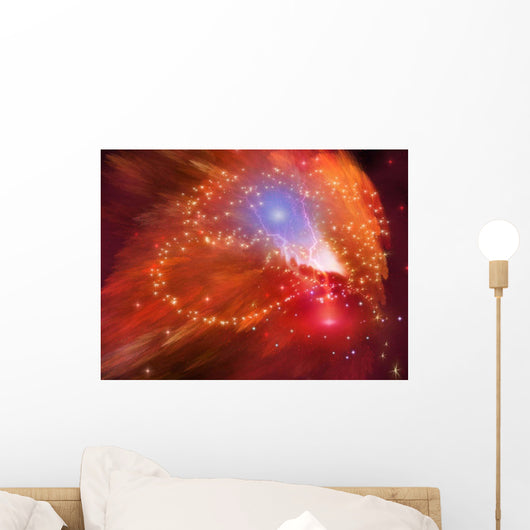 Orange Nebula Wall Decal