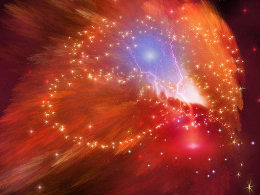 Orange Nebula Wall Decal
