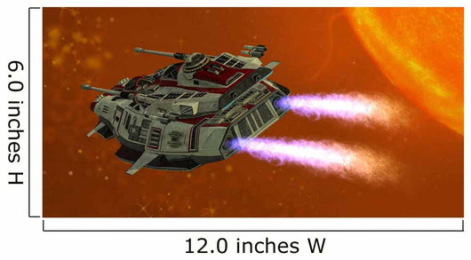 Ironstar Battleship Flies near Wall Decal