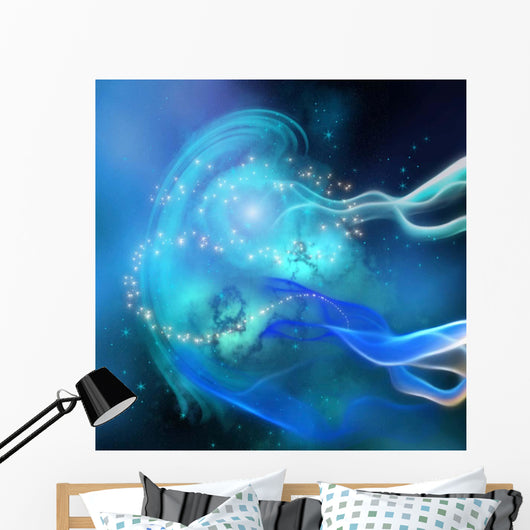 Blue Nebula Wall Decal