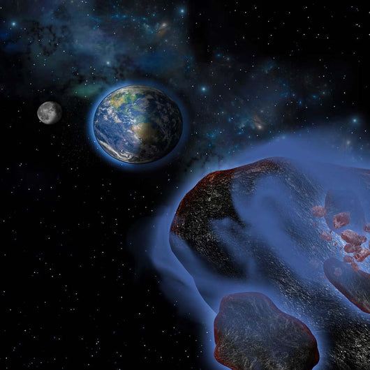Several Asteroids Hurtle towards Wall Decal
