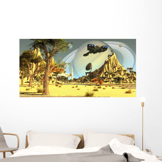 Earth Colonists Set up Wall Decal