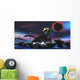 Spacecraft Passes Asteroid Field Wall Decal