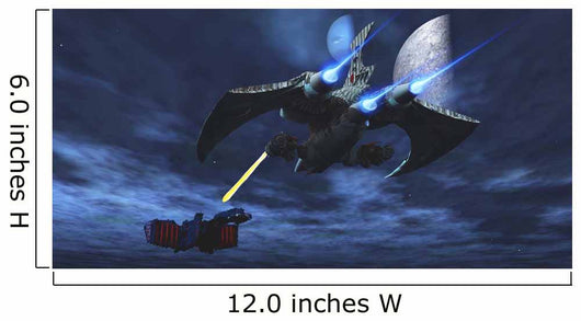 Spaceship Blasts Laser Beam Wall Decal