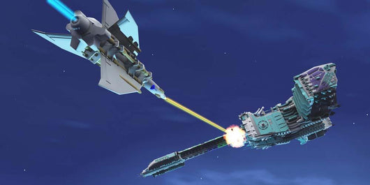 Fighter Spacecraft Blasts Large Wall Decal