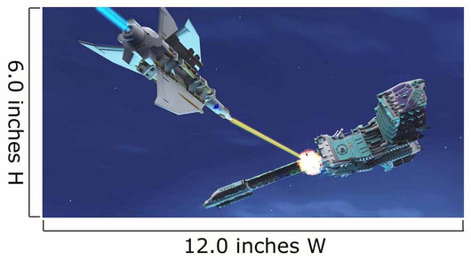 Fighter Spacecraft Blasts Large Wall Decal