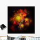 Collection Colorful Nebulae Gases Wall Decal Design 1