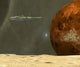 Starship Visits Asteroid near Wall Decal