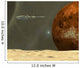 Starship Visits Asteroid near Wall Decal