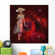Goddess Stars Holding Planet Wall Decal
