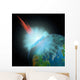 Asteroid Hits Planet Earth Wall Decal
