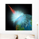 Asteroid Hits Planet Earth Wall Decal