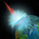 Asteroid Hits Planet Earth Wall Decal