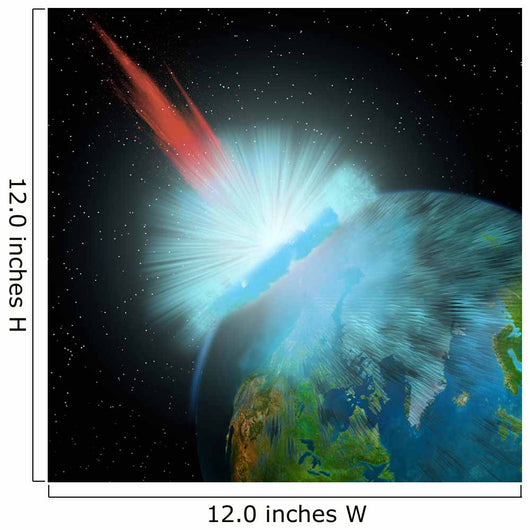 Asteroid Hits Planet Earth Wall Decal