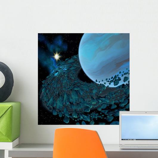 Planetary Ring Orbits around Wall Decal
