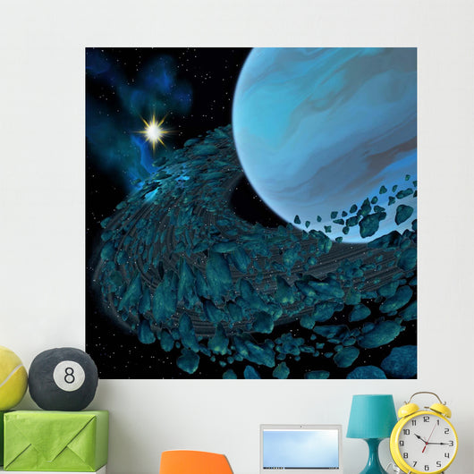 Planetary Ring Orbits around Wall Decal