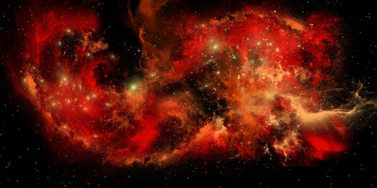 Large Red Nebula Covering Wall Decal