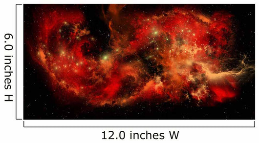 Large Red Nebula Covering Wall Decal