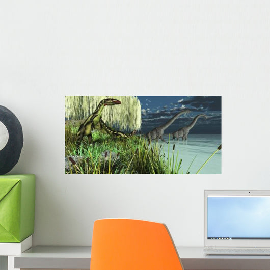 Dilong Dinosaurs Watch Two Wall Decal